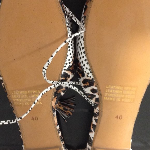 NWOB Anthropologie Silent D animal print leather flats 40 - Picture 5 of 6